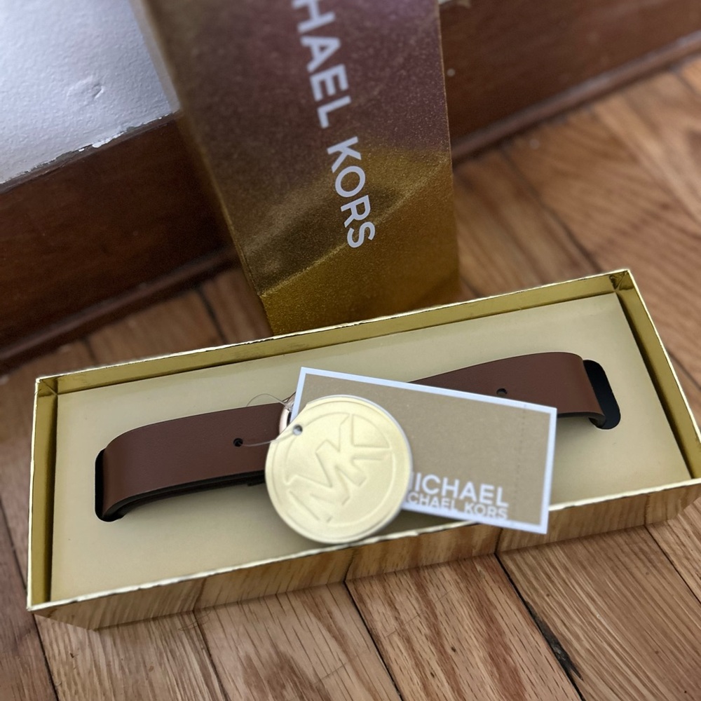 Michael Kors Brown Leather Belt